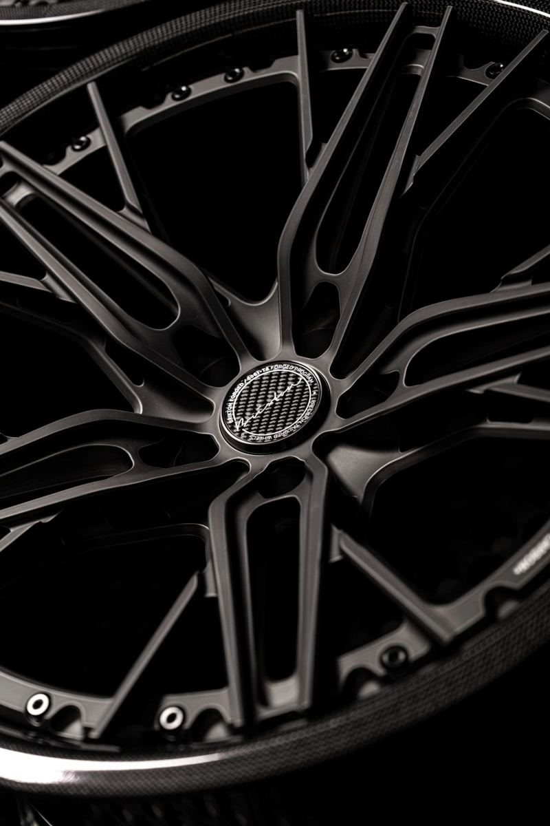 Gloss black wheel with a ceramic-coated finish
